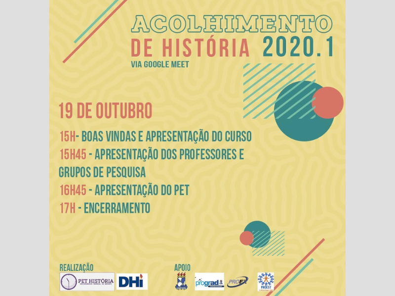 Acolhimento de História 2020.1