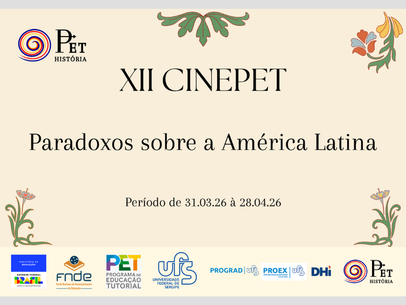 Cartaz de divulgação do XII CinePET - Tema: Paradoxos Sobre a América Latina